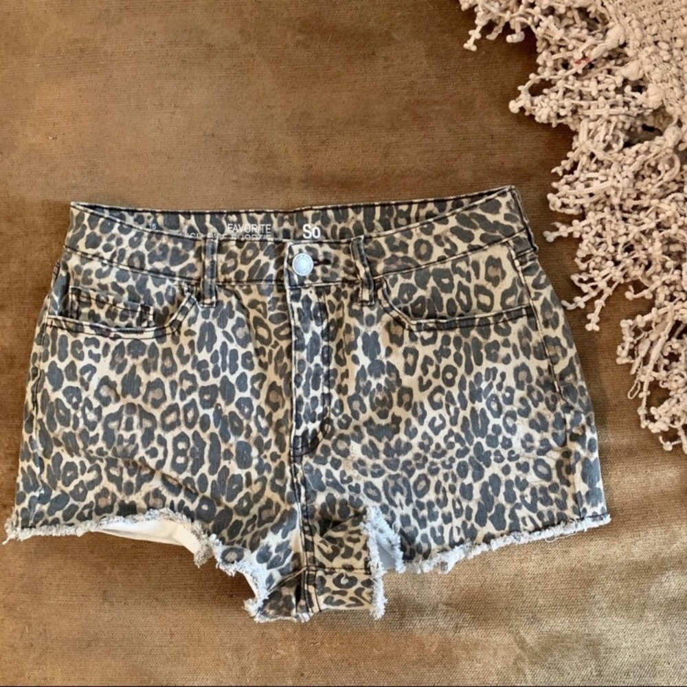 NWOT High Rise Leopard Animal Print Shorts